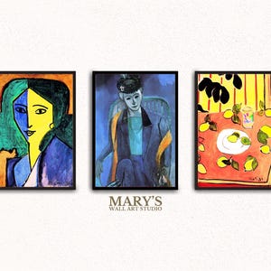 Henri Matisse Inspired Wall Art Bundle Printable Wall art set of 250+ I Colorful Abstract Art Prints | Modern Home Decor | Gallery Wall Set