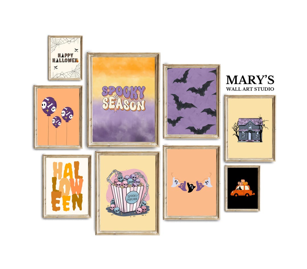 500+ Pink Halloween Poster MEGA Bundle Halloween Wall Art Prints ...
