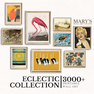 3000+ Over, Eclectic Vintage Art Prints for Home Decor, Eclectic Gallery Set, MEGA BUNDLE Art Prints Set, Eclectic Gallery Wall Decor Bundle