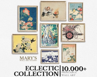 Eclectic Printable Wall Art Mega Bundle, Maximalist Gallery Set (Digital Download)