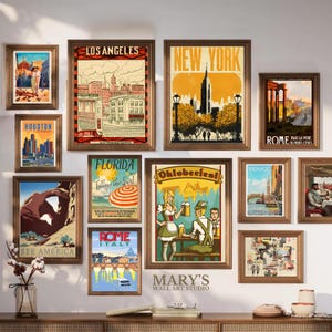 Printable travel wall art bundle featuring 1200+ high-resolution posters. Includes vintage, retro, preppy, minimalist, and colorful city and country designs like Paris, Rome, New York, Amalfi, and more. Digital download JPG files, ideal for home decor, gallery walls, offices, Airbnb, and gifts. Travel-themed printable art for instant download. Multiple sizes included for easy at-home or professional printing.