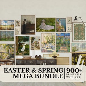 SPRING Printable Wall Art MEGA Bundle 900+ Spring Wall Art, Wildflowers & Easter Prints, Bunny Wall Art, Seasonal Decor Instant Download
