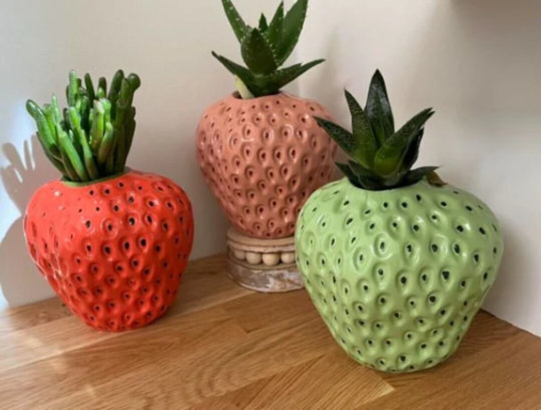 Mini Vase Fraise Vase à Fleurs Jolie Vase Fraise Pour Etsy