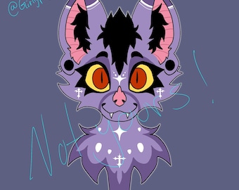 Symmetrical fursona drawing