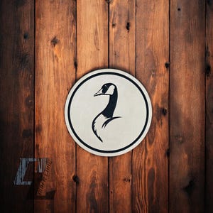 Canadain Goose Leatherette Hat Patch Wildlife Heat Activated Adhesive Hat Patch Engraved Leatherette Hat Patch Unisex Hat Patch