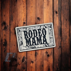 Rodeo Mama Leatherette Patch Tooling Hat Patch Adhesive Patch Engraved Leatherette Hat Patch Unisex Rodeo Trucker Hat Patch Heat Activated