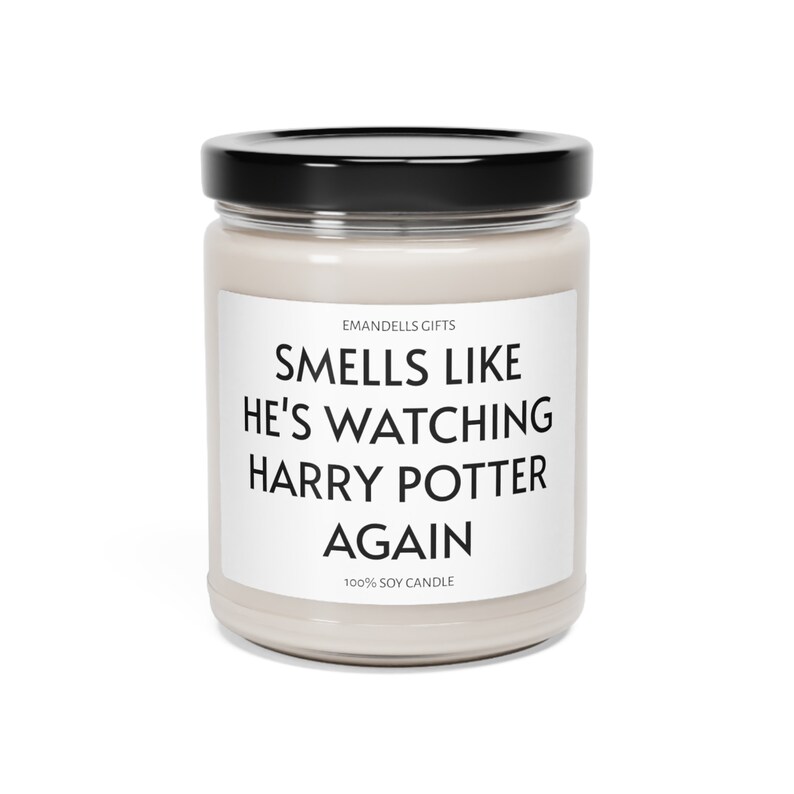 Smells Like Hes Watching Harry Potter Again Funny Joke Candle Etsy