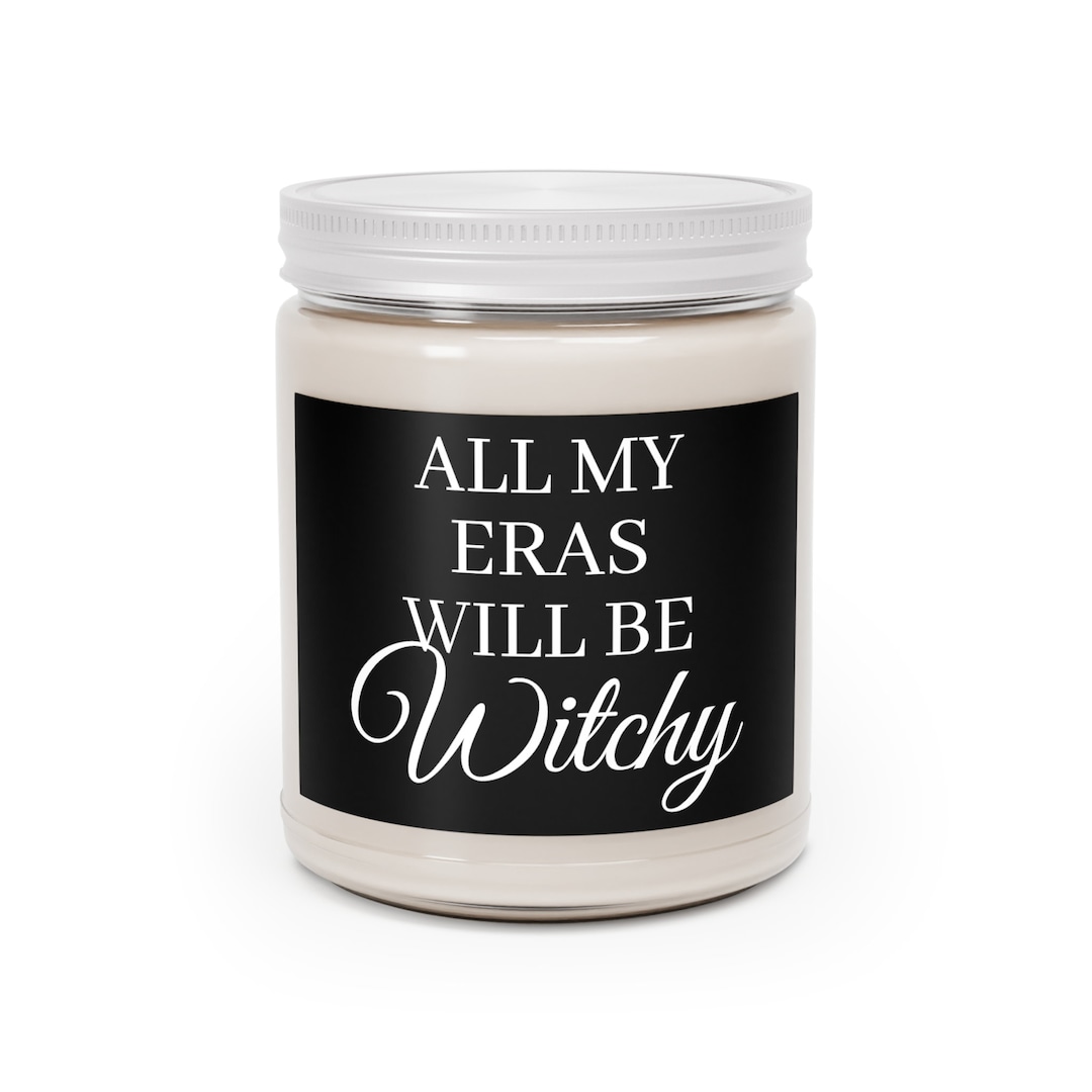 Witch Candle All My Eras Will Be Witchy Aesthetic Decor Blue Etsy