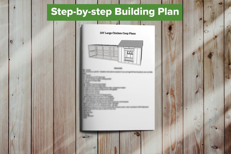 Instructions Blue Print of a Large chicken coop plans, a DIY chicken coop with run build plan for 12 chickens, to place in your farm or backyard, an easy chicken coop plan with PDF Download, chicken coop with run plans