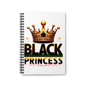 Black Princess Spiral Notebook - Ruled Line image 1