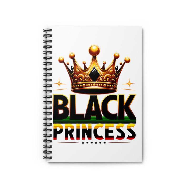 Black Princess Spiral Notebook - Ruled Line image 1