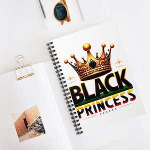 Black Princess Spiral Notebook - Ruled Line image 2