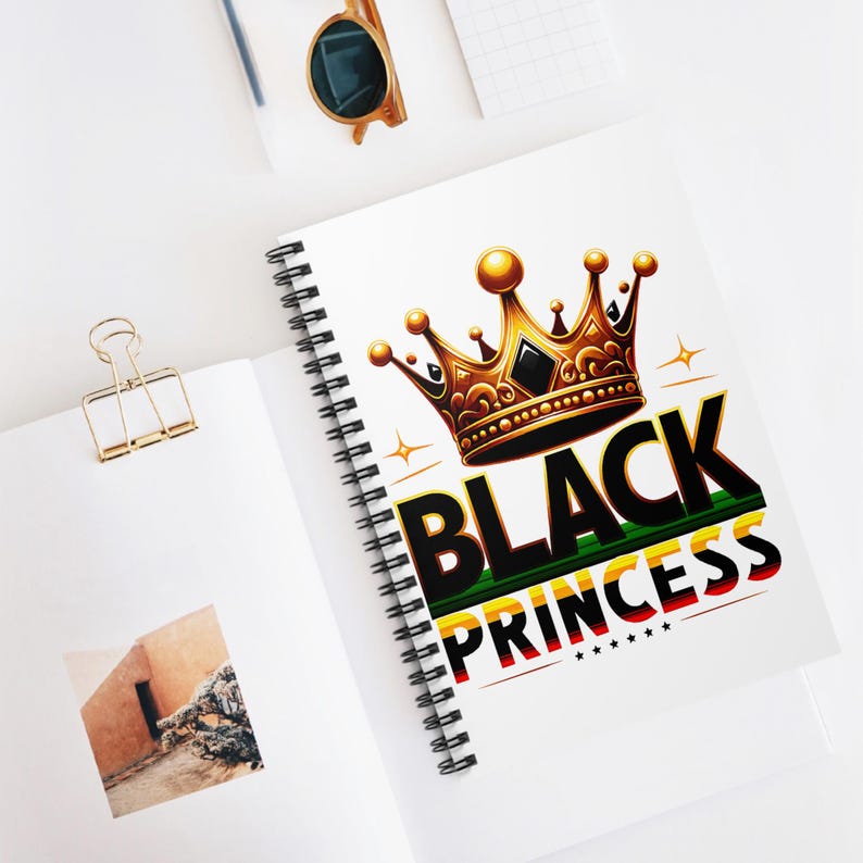 Black Princess Spiral Notebook - Ruled Line image 2