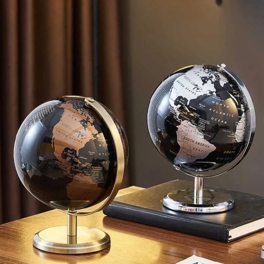 Unique World Globe Small Desk Globe Retro Globe Profined Etsy