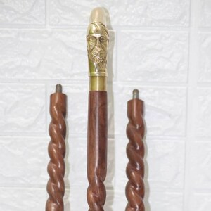 Men face Walking Stick | Victorian Style Walking stick | Vintage Wooden Cane | Best Gift For women and men