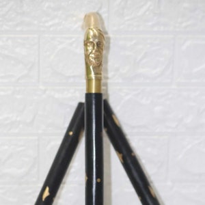 Men face Walking Stick | Victorian Style Walking stick | Vintage Wooden Cane | Best Gift For women and men