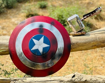 Avengers Captain America Shield Replica: 18 Gauge Steel, 22" Diameter