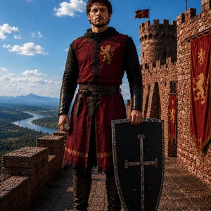 Medieval Knight Crusader Cross Templar Shield | Larp Reenactment Cosplay Shield image 3