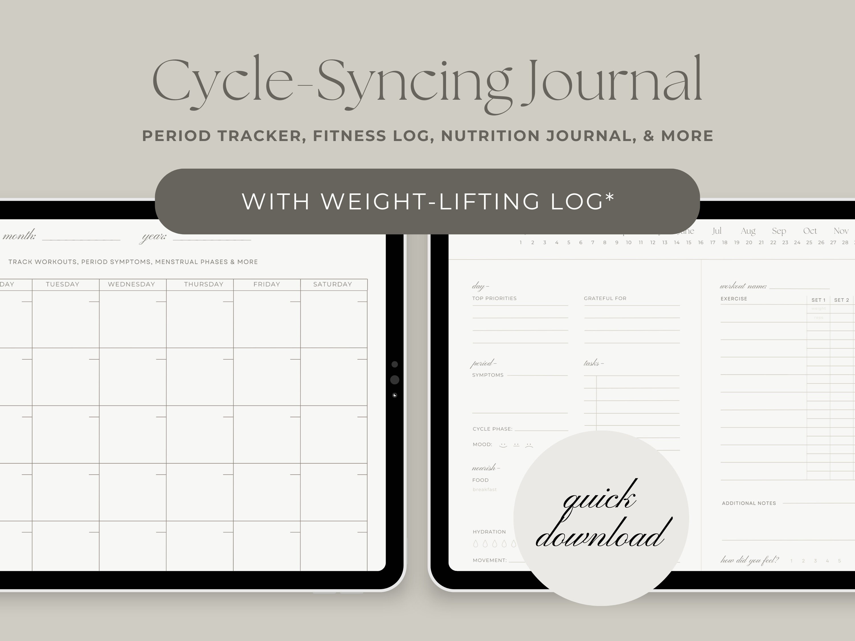 7 Day Luteal Phase Support Meal Plan with Prep Guide, Nutrition Guide