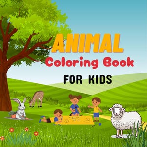 Animals Coloring Book for Kids – 10 Adorable Pages, Instant Download, Easy & Cute, Perfect for Toddlers and Preschoolers