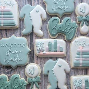 Book Themed Baby Shower Cookies