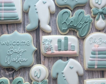 Book Themed Baby Shower Cookies