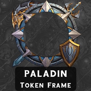Paladin Token Frame for Roll20 token border DnD tabletop Pathfinder Foundry VTT token Fantasy Grounds digital asset dungeon master resource