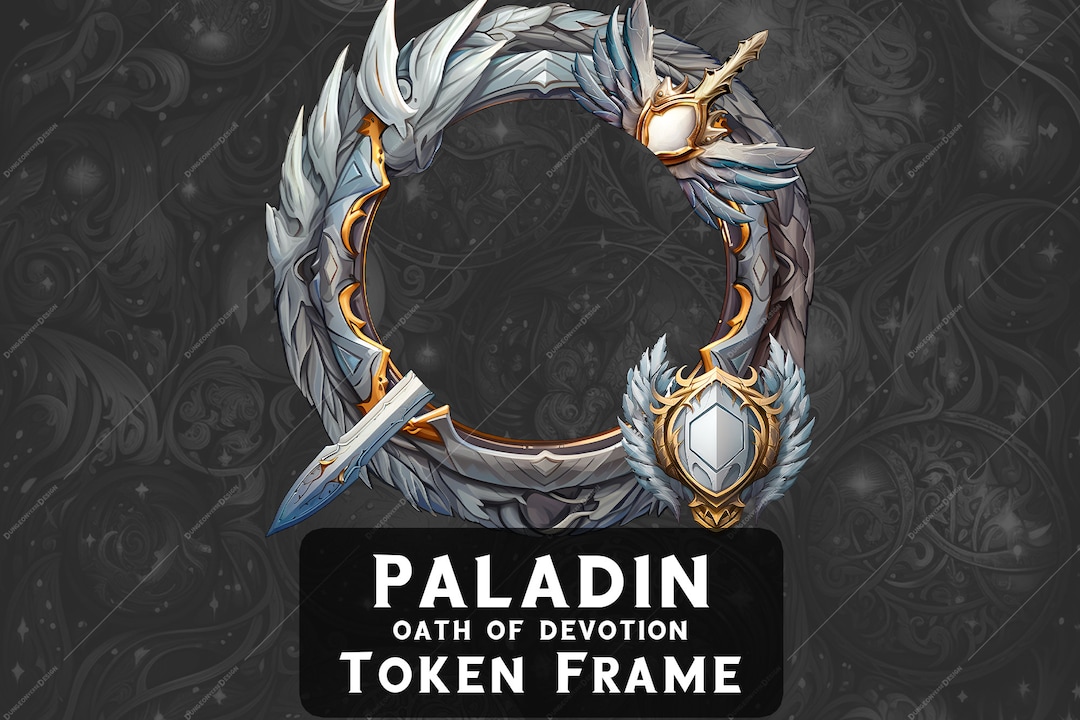 Paladin Oath of Devotion Token Frame DnD for Roll20 token border DnD