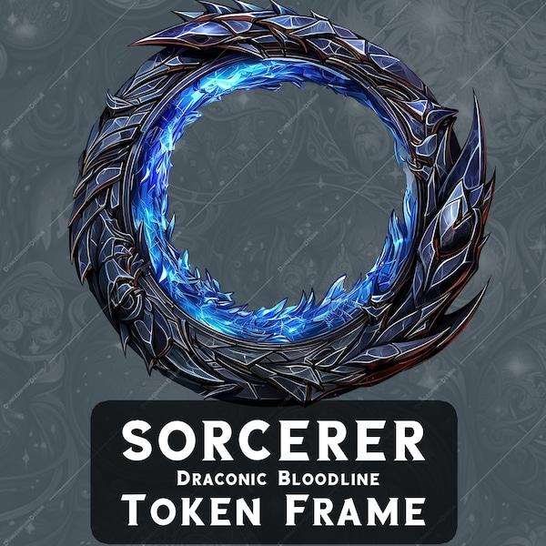 Sorcerer Draconic Bloodline Token Frame for Roll20 token border for DnD tabletop Pathfinder Foundry digital token DND Fantasy Grounds asset
