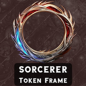 Sorcerer Token Frame for Roll20 token border for DnD tabletop Pathfinder Foundry digital token DND token Dungeons and Dragons assets