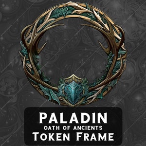 Paladin Oath of Ancients Token Frame for Roll20 token border for DnD tabletop Pathfinder Foundry VTT token for paladin subclass 5e