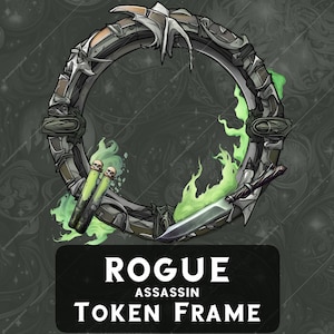 Rogue Assassin Token Frame for Roll20 token border for DnD tabletop Pathfinder Foundry digital token DND token Dungeons and Dragons assets