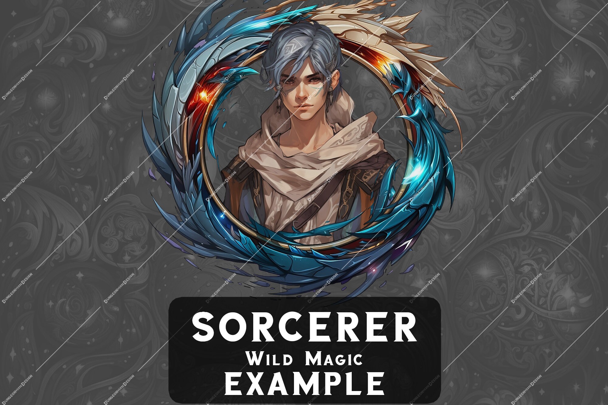 Sorcerer Wild Magic Token Frame for Roll20 Token Border for - Etsy