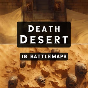 RPG-Battle Map: Todeswüste DnD Sanddünen-Battle Map für Roll20 Ödland-Battletop