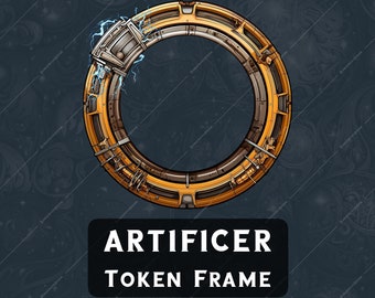Artificer Token Frame DnD for VTT Roll20 Token Border DnD Tabletop Pathfinder Foundry Digital Token Fantasy Grounds DnD Player Accessories