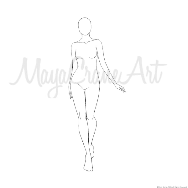 Fashion Figure Template, Fashion Croquis, Croquis Template, Figure Template