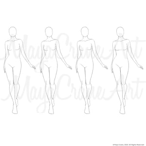 Fashion Figure Template, Fashion Croquis, Template, Croquis, Figure Template, DIY, Fashion Designer’s Sketchbook, Fashion Design Tools