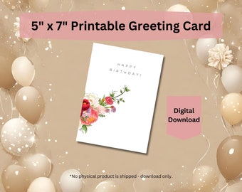 Printable Digital Birthday Card