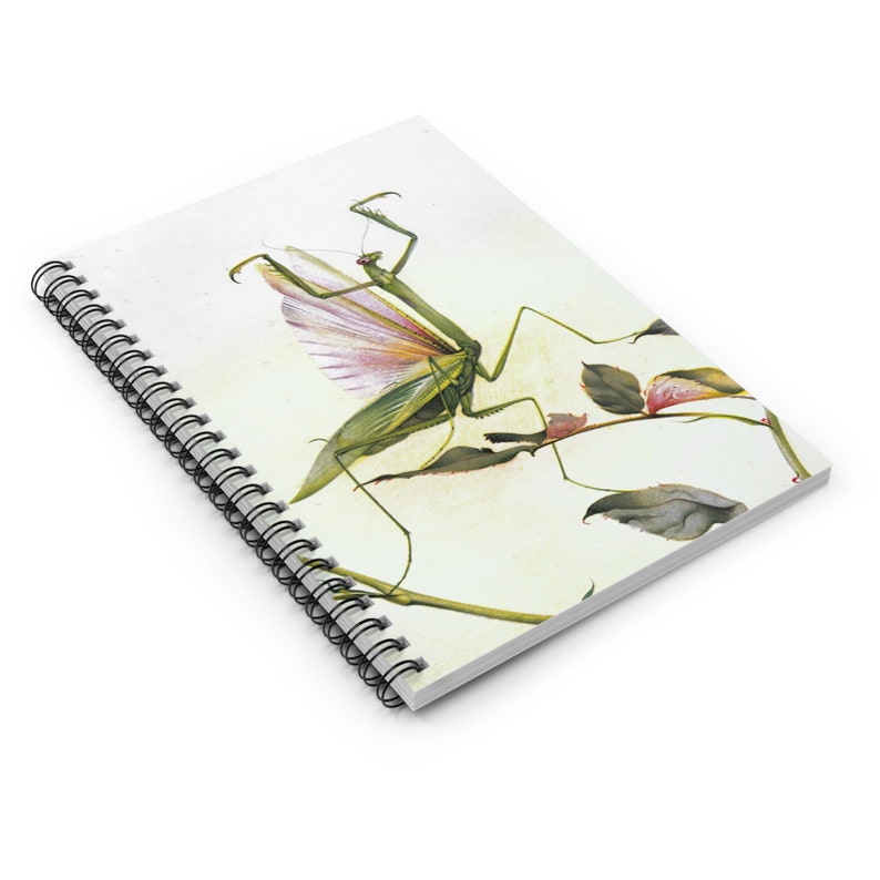 Insect Notebook Preying Mantis Spiral Notebook - Ruled Line - Reproduction Vintage ...