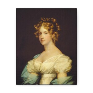 Charlotte Morton Dexter (Mrs. Andrew Dexter), 1808/ca 1825 - Gilbert Stuart - Amerikan - Galleri Wrap Canvastavla - Reproduktionstryck