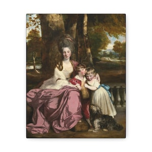 Lady Elizabeth Delmé and Her Children, 1777-1779 -  Sir Joshua Reynolds - British  - Gallery Wrap Canvas Print - Reproduction