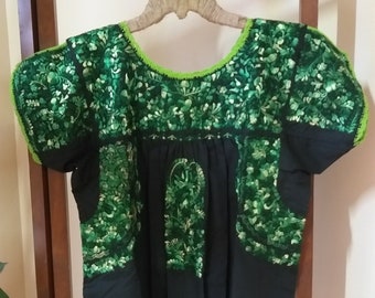 San Antonino blouse. Traditional and authentic, hand embroidered by women from Oaxaca.