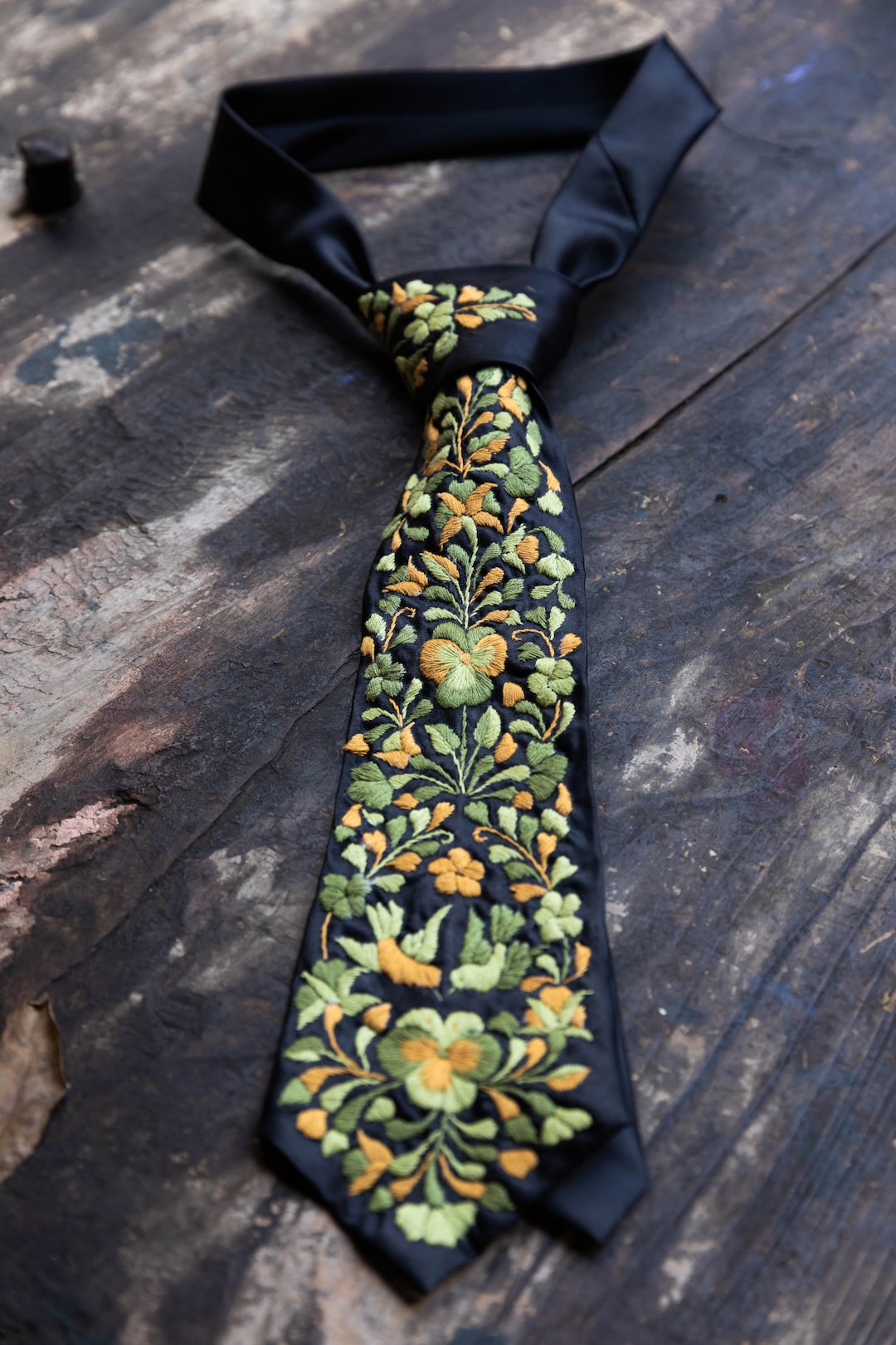 embroidered club tie