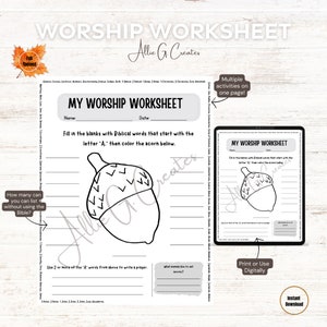 Worship Worksheet, Sermon Notes For Kids, Kids Bible Study Notes, Church Activity, Sermon Notes, Worship Notes, Bible Worksheets, Fall