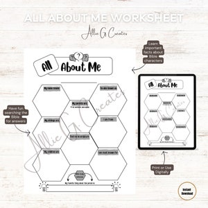 About Me Worksheet, Bible Study Worksheet, Children&#39;s Bible Study, All About Me, Bible Study, Bible Study Guide, Bible Study Template
