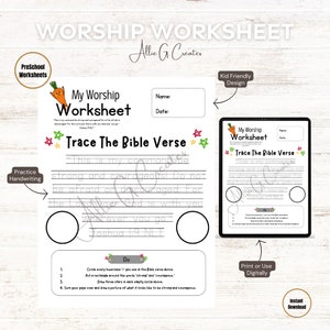 Scripture Trace, Memory Verse Trace, Worship Worksheet, Worship Notes, Memory Verse, Kids Sermon Notes, Worship Activity, Children&#39;s Church