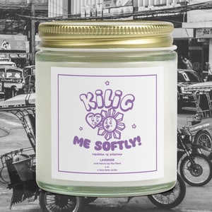 Kilig Lavender Scented 4oz Candle | Filipino Philippines Gifts | For Valentine&#39;s Day Christmas Housewarming | For Girlfriend Wife Romantic