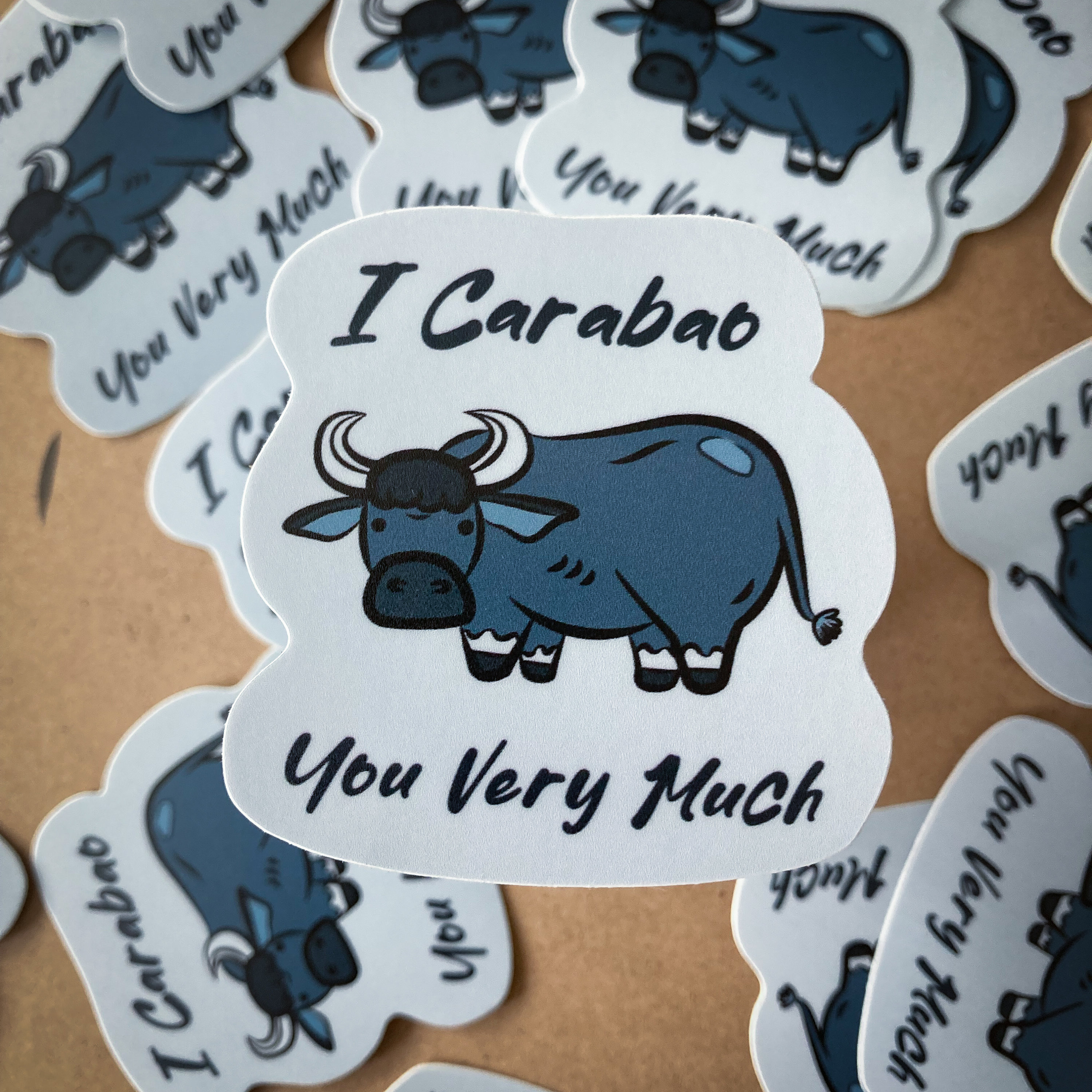 Carabao You 3” Matte Sticker | Cute Funny Filipino Pun | Philippines Guam Gift Animal | Mental Health Self Love Affirmations