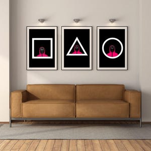 Printable Masked Guard Poster Set Korean Series Artwork, Modern Wall Art, Digital Decor, Abstract Guard Illustration, Soldier Art