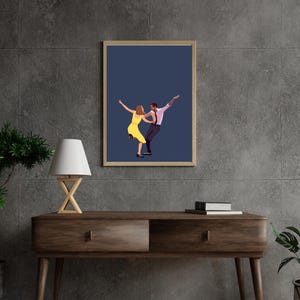 La La Land Dance Scene Poster: Minimalist Movie Art (Digital Print)